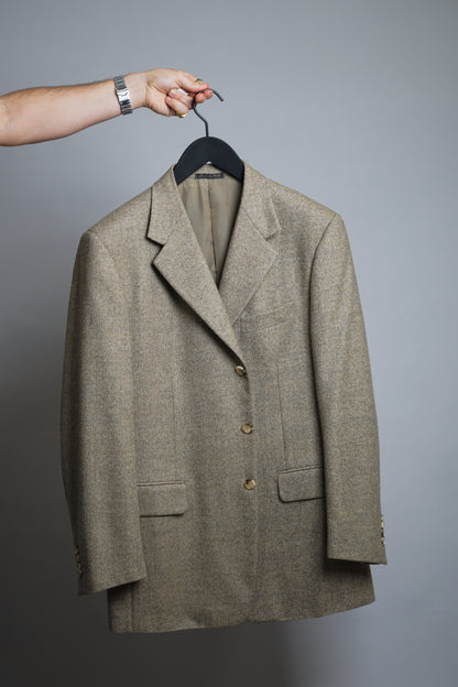 Pal Zileri Lightbrown Made in Italy Herringbone Blazer