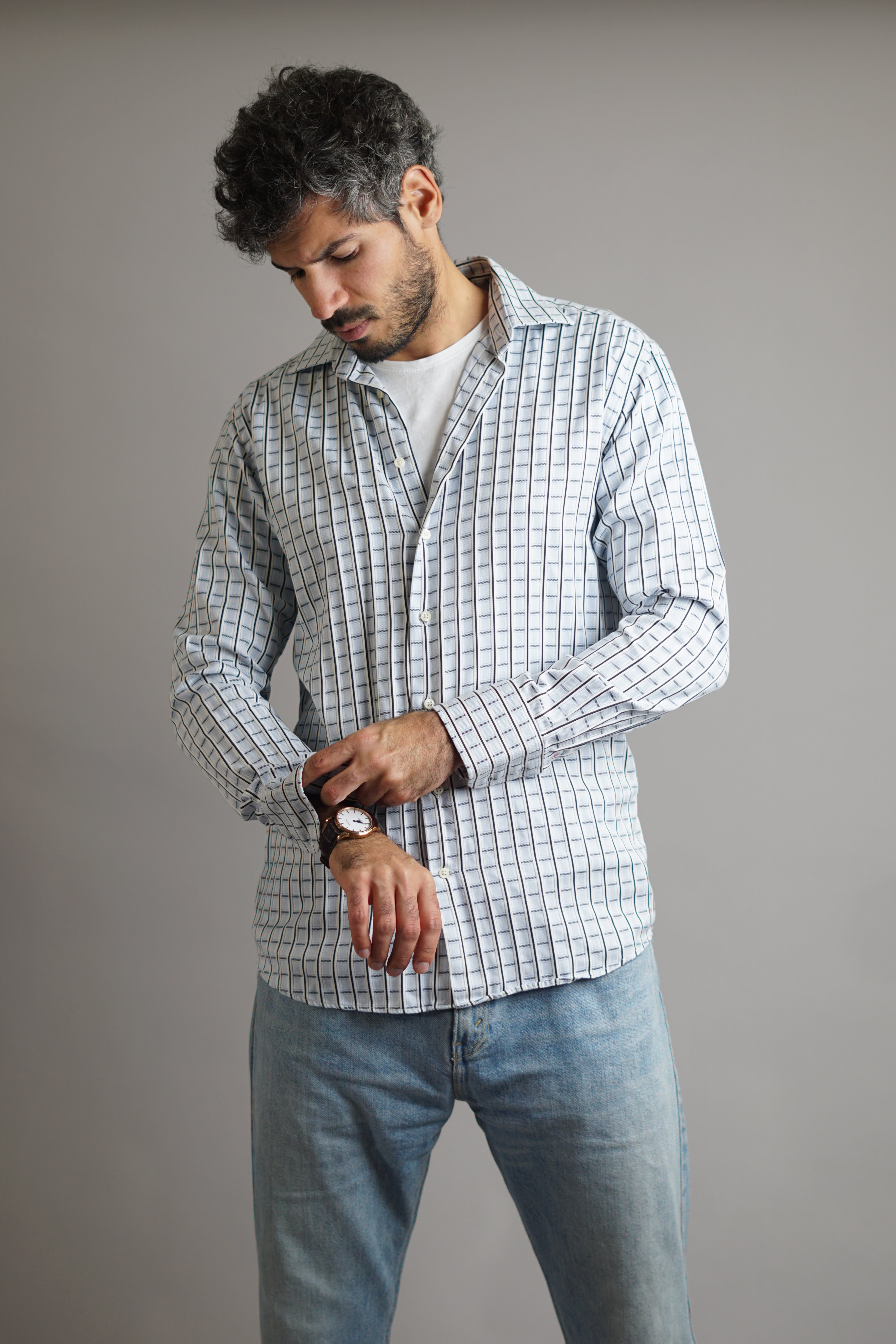 Sand Copenhagen Checkered Cotton Shirt