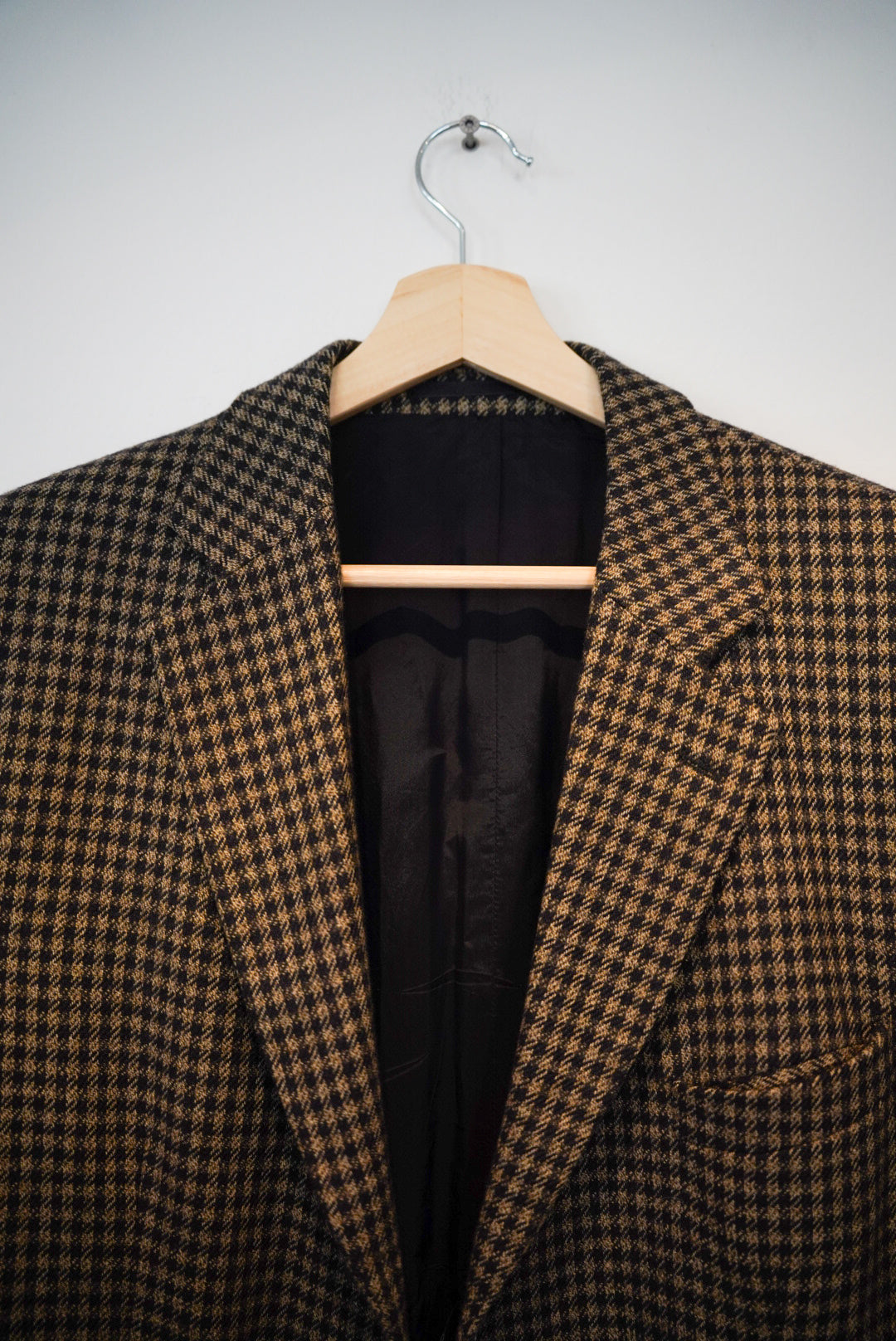 Tiger of Sweden Brown Checkered Cashmere and Wool Blazer