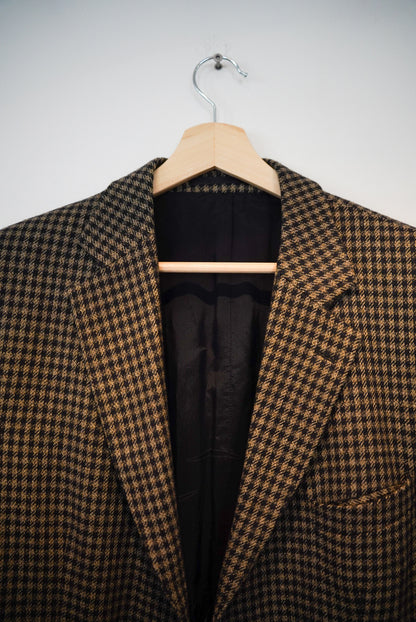 Tiger of Sweden Brown Checkered Cashmere and Wool Blazer