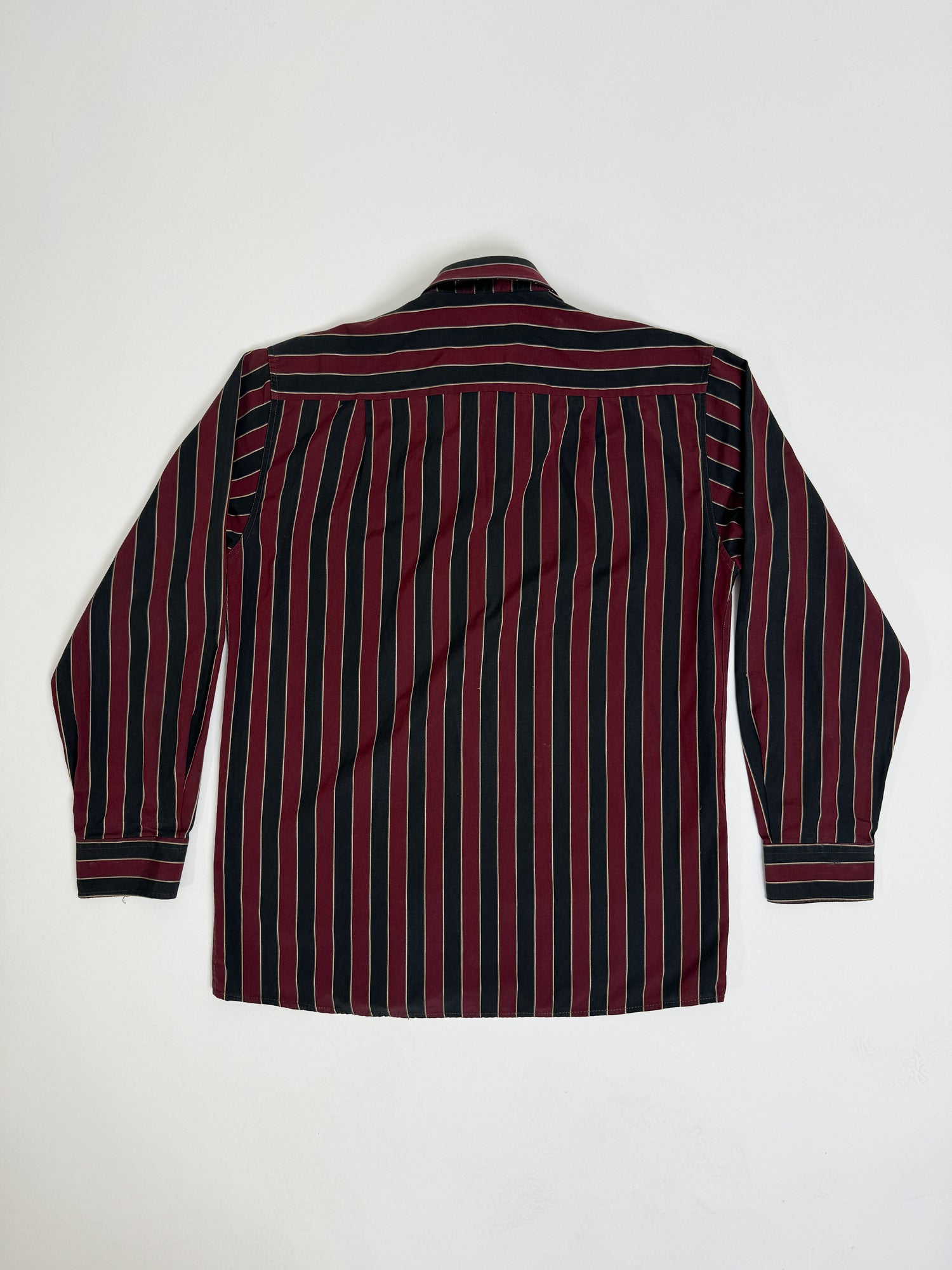 Hugo Boss Darkred and Black Striped Shirt