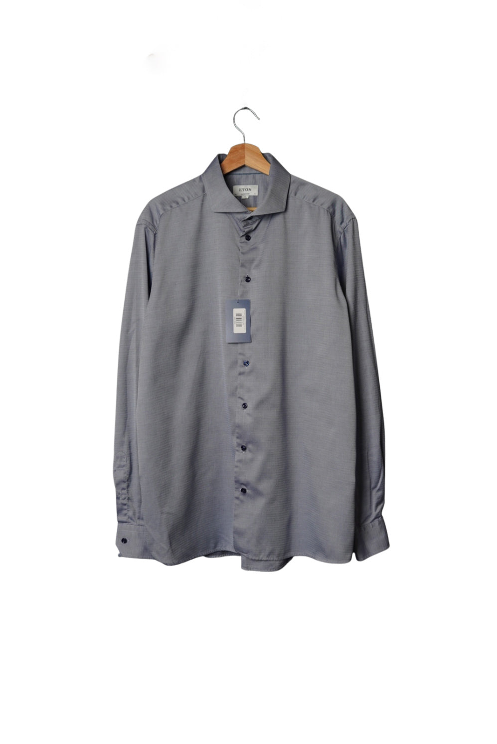 Eton Blue Contemporary Fit Business Cotton Shirt