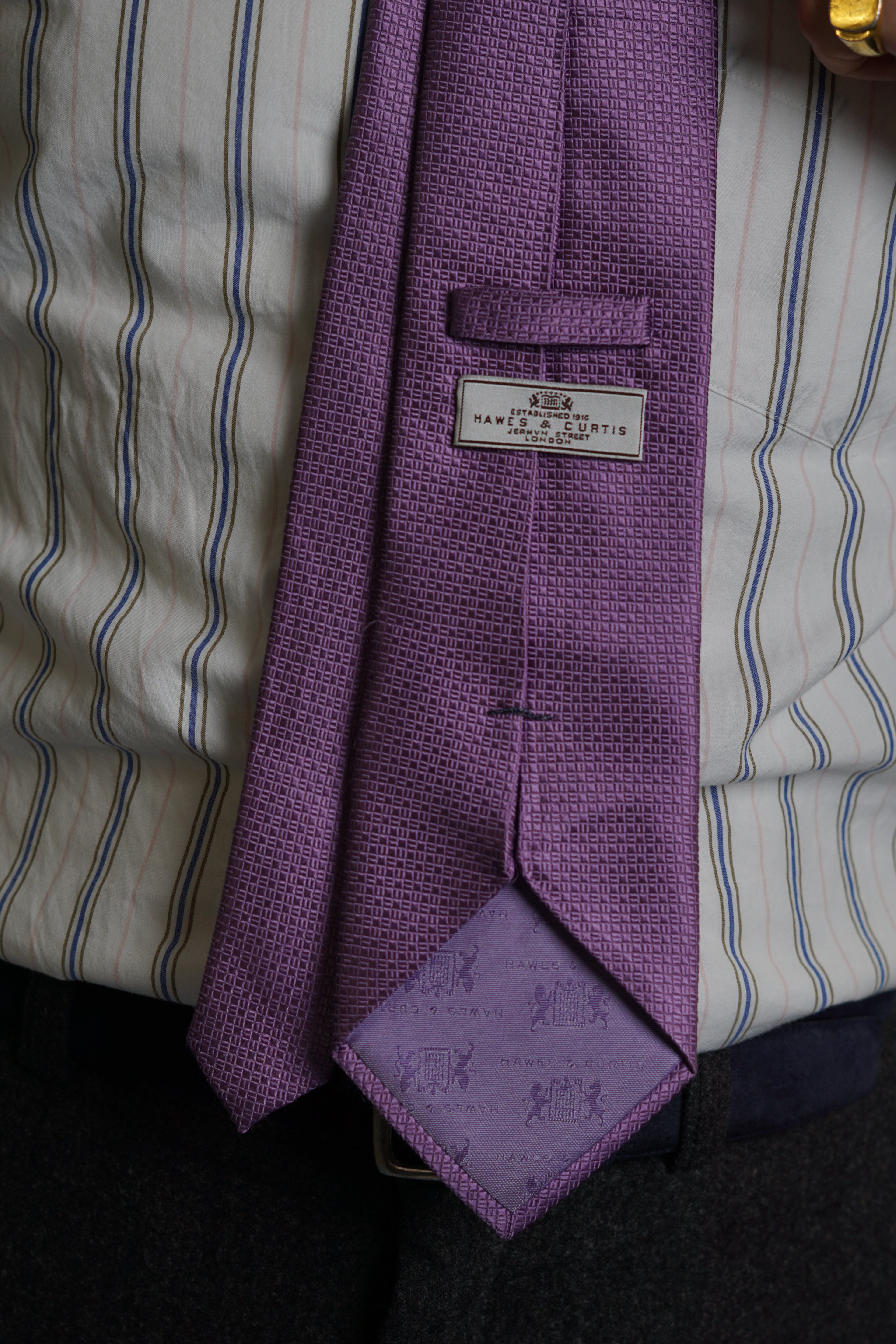 Hawes &amp; Curtis Darkpink Slik Tie