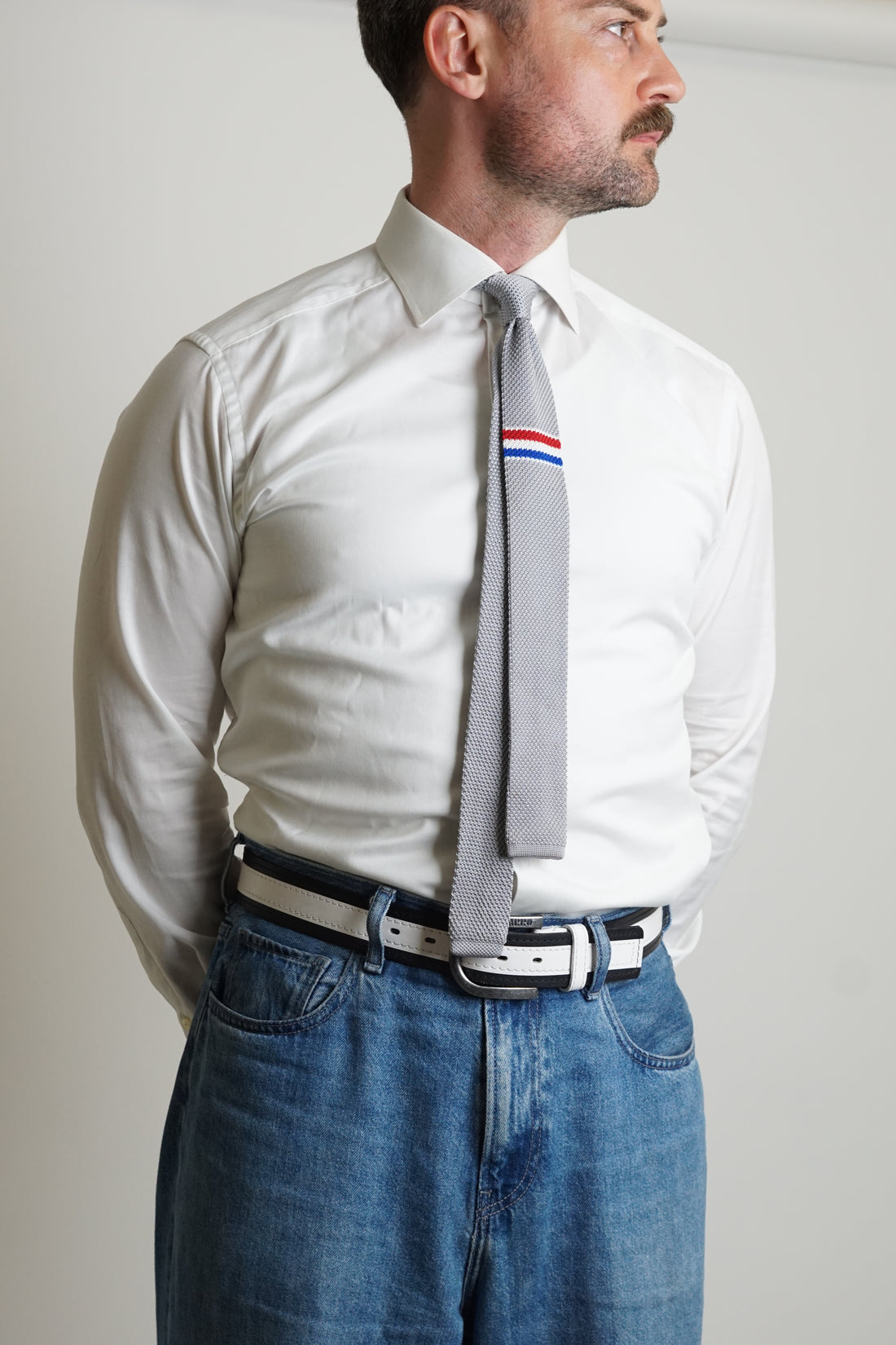 An Ivy Grey Knitted Tie