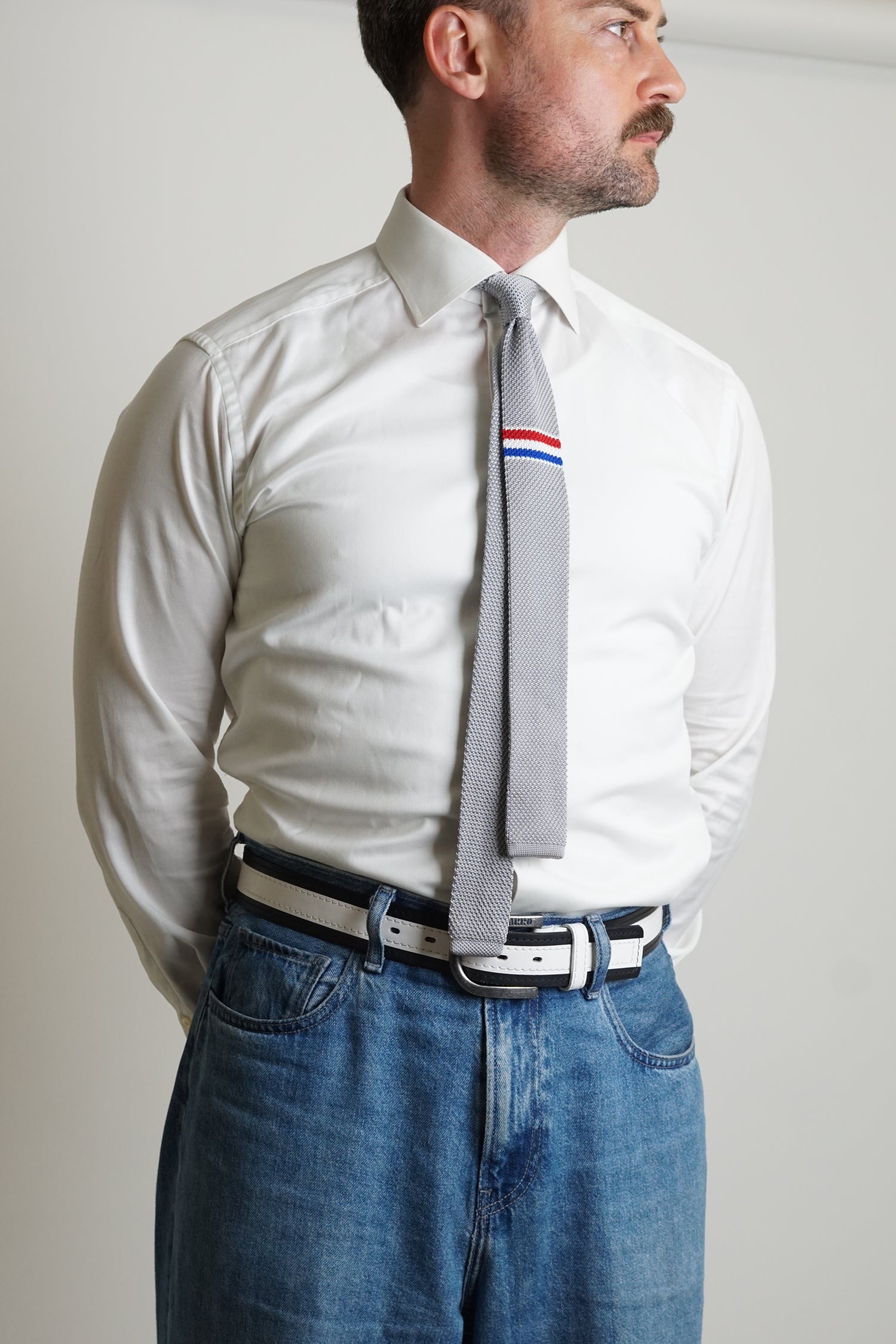 An Ivy Grey Knitted Tie
