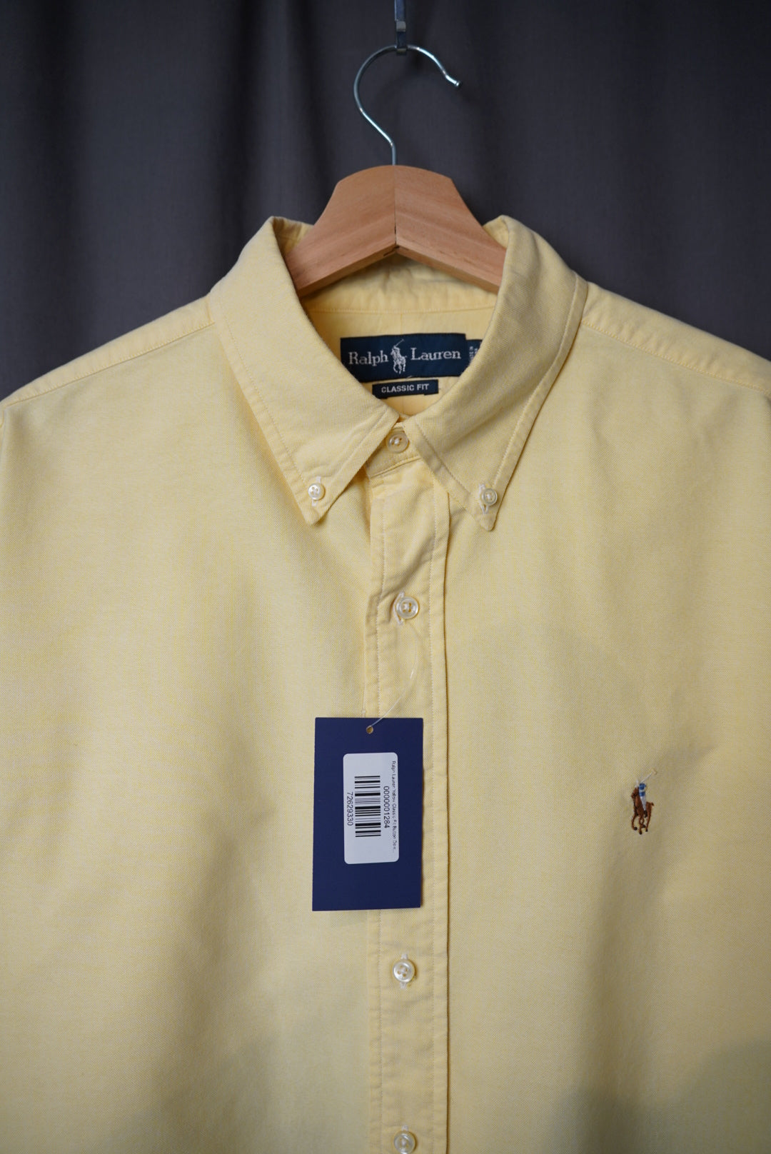 Ralph Lauren Yellow Classic Fit Button Down Cotton Shirt
