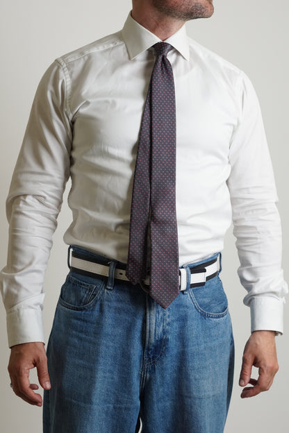 Hugo Boss Grey Dotted Silk Tie