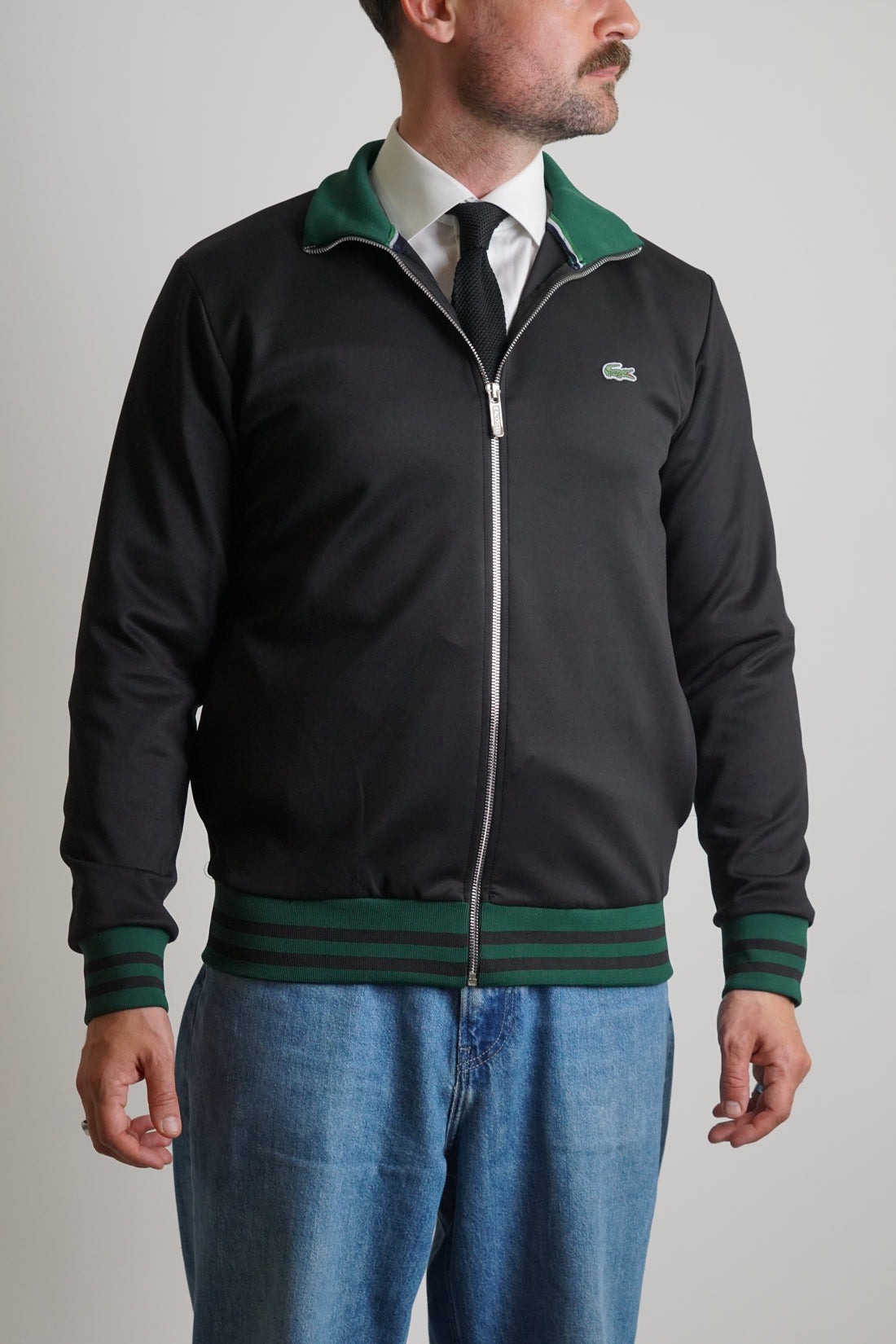 Lacoste Black and Green Zip