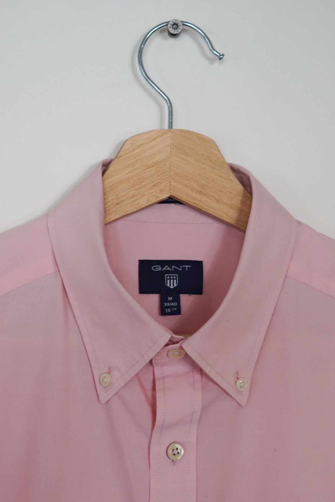 Gant – Pflegeleichtes Hemd aus Wollstoff in normaler Passform, Pink