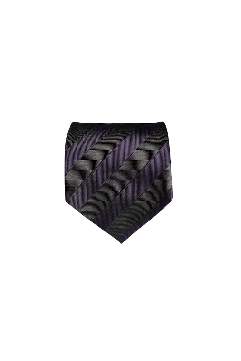 Hugo Boss Gray and Purple Striped Silk Tie
