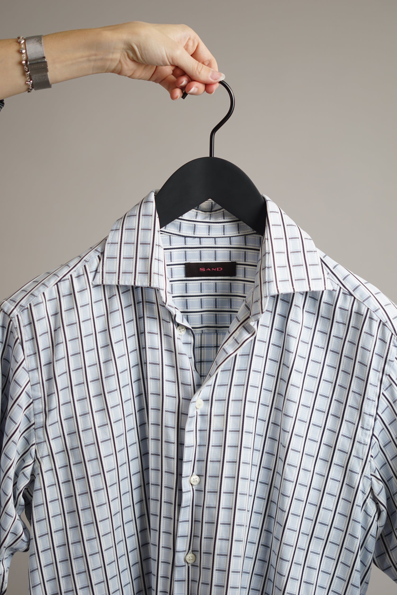 Sand Copenhagen Checkered Cotton Shirt