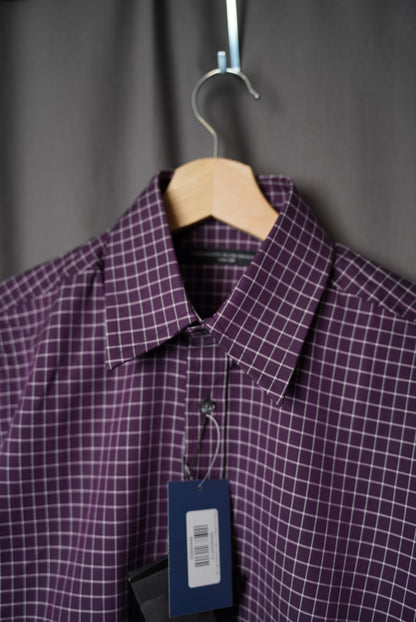 Philosophy of Blues Purple Checkered Nil Cotton Shirt