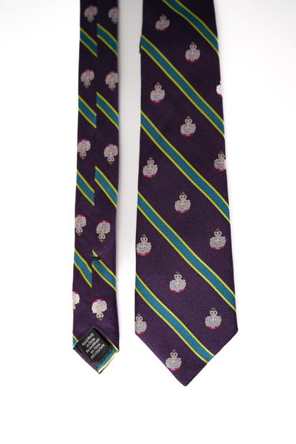 Ben Sherman – Ivy League – Seidenkrawatte mit violettem Wappen