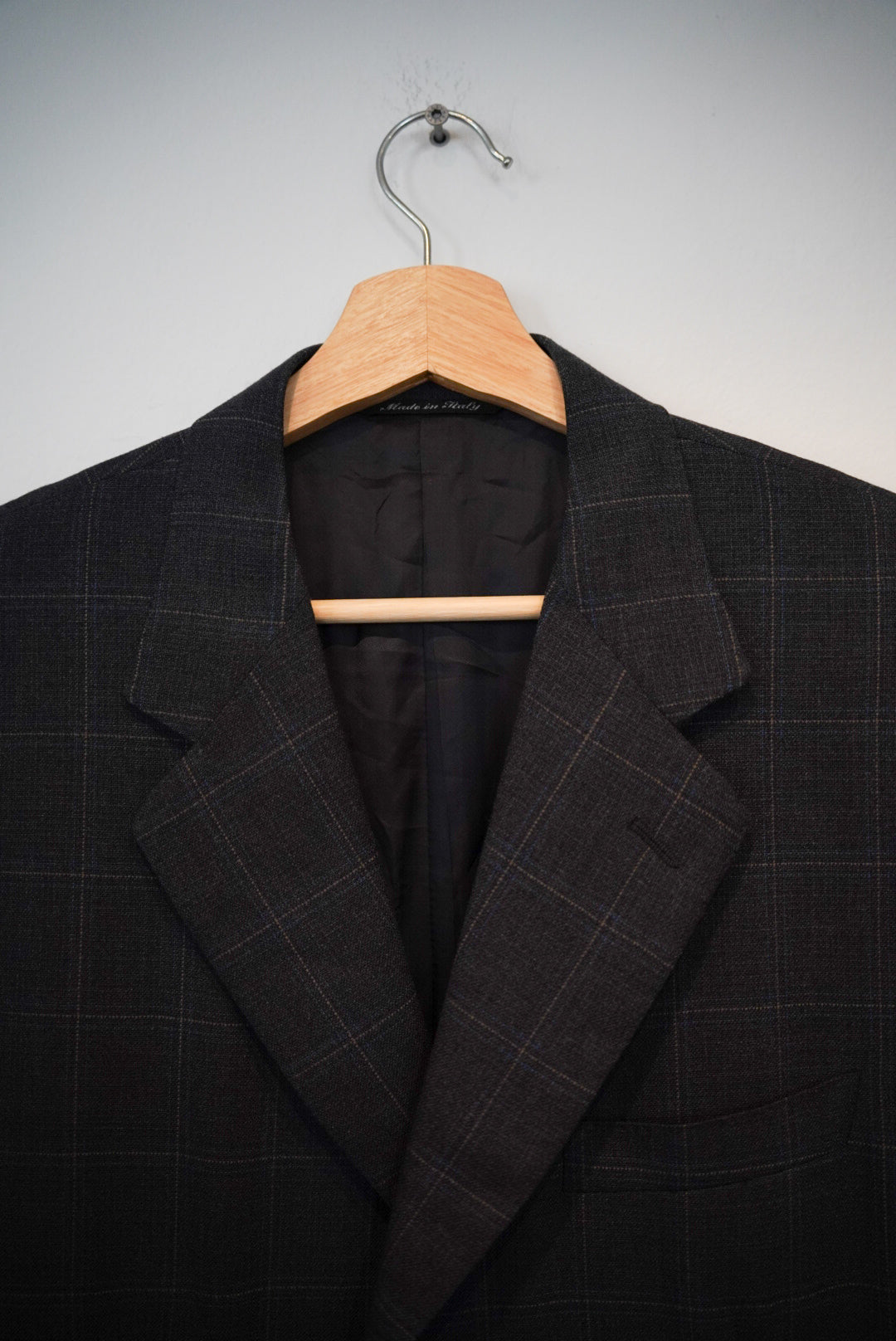 Canali Darkblue Checkered Wool Blazer