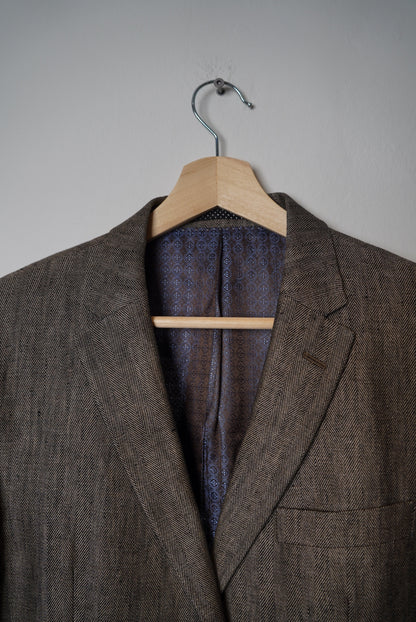 Sand Copenhagen Brown Elbow Partch Linen Blazer