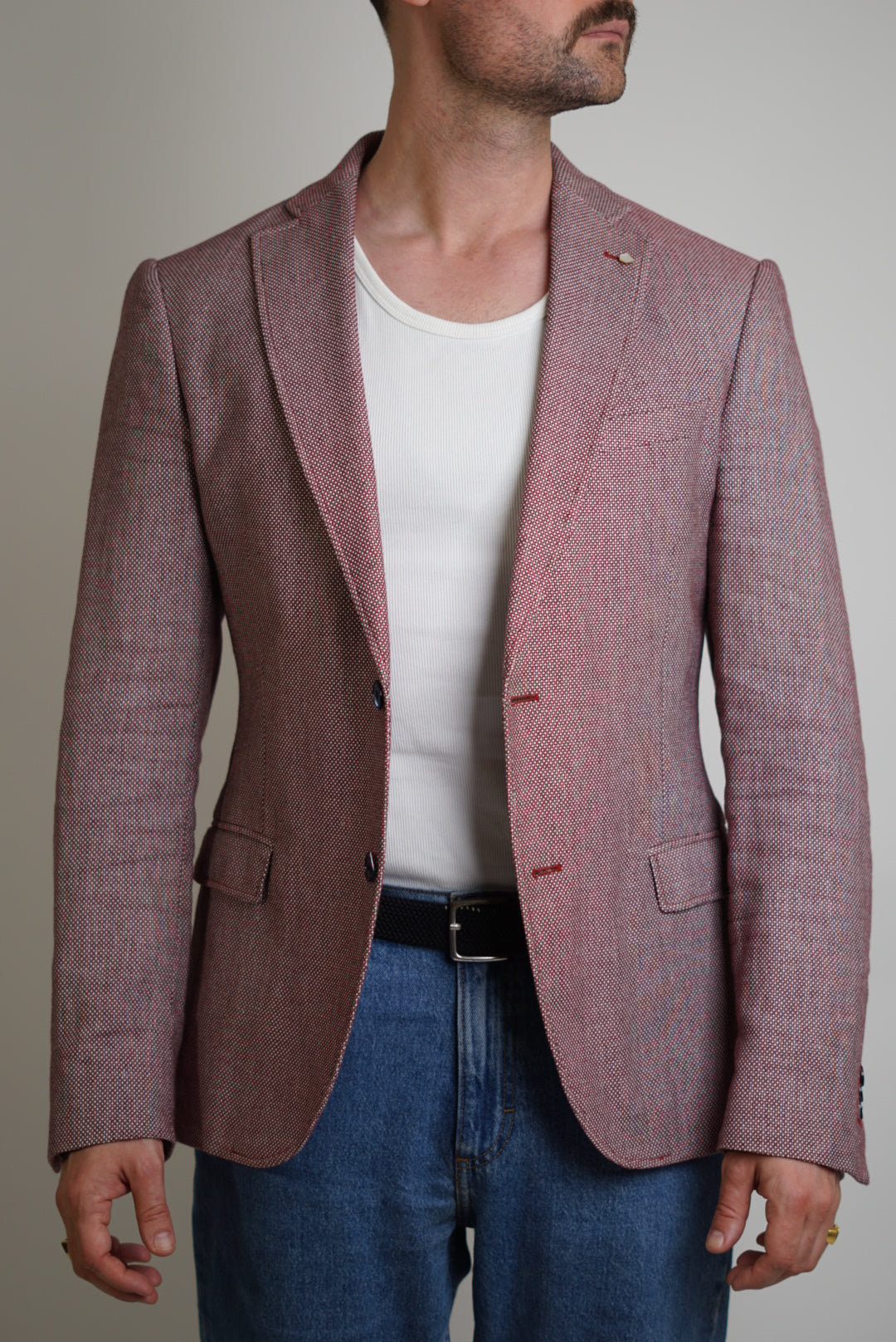 Gant Red Tailored Fit Blazer