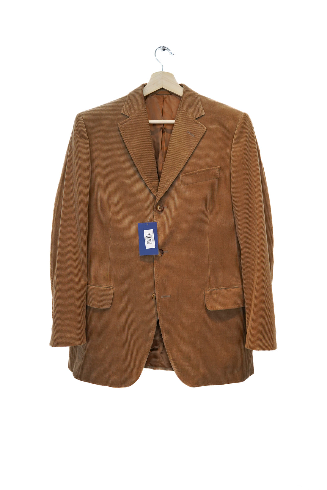 Ermenegildo Zegna Brown Simon Gray Corduroy Cotton and Cashmere Blazer