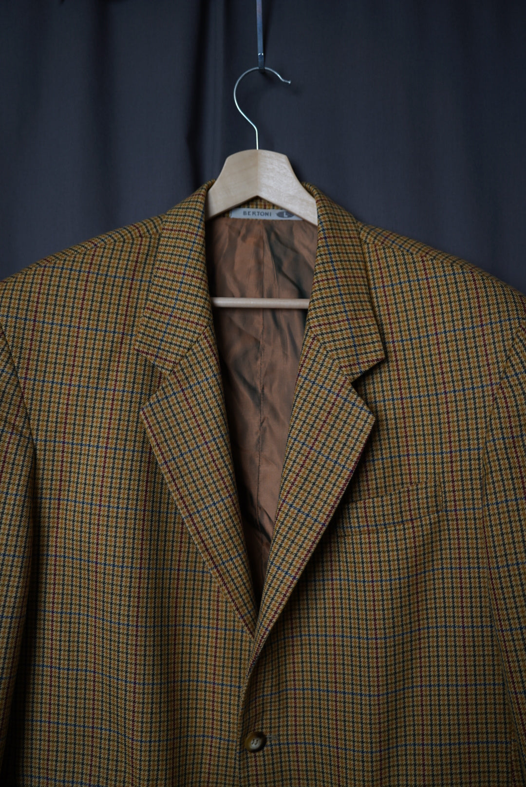 Bertoni Brown Checkered Premium Standard New Wool Sport Jacket Blazer