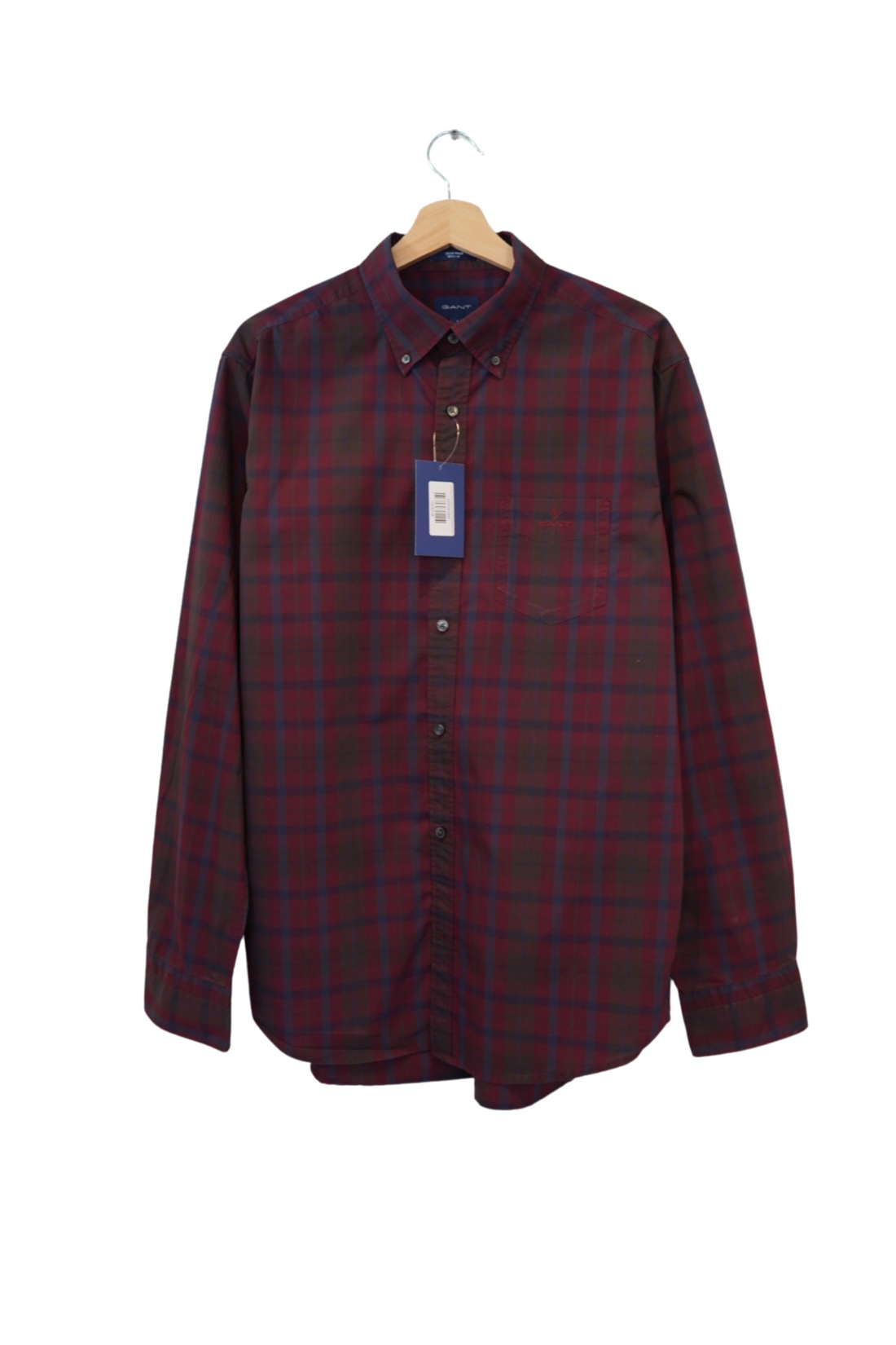 Gant Darkred Checkered Tech Prep Regular Shirt