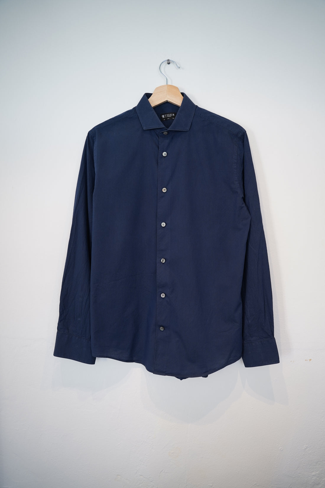 Tiger of Sweden Darkblue Dotted Slim Cotton Shirt