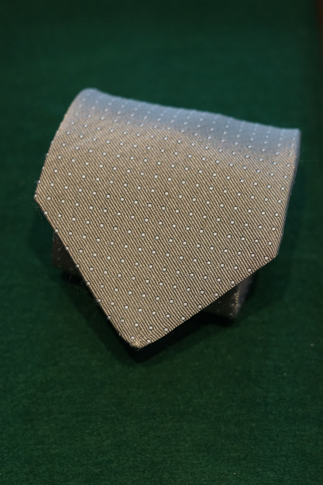 Ralph Lauren Polo Grey Dotted Silk Tie