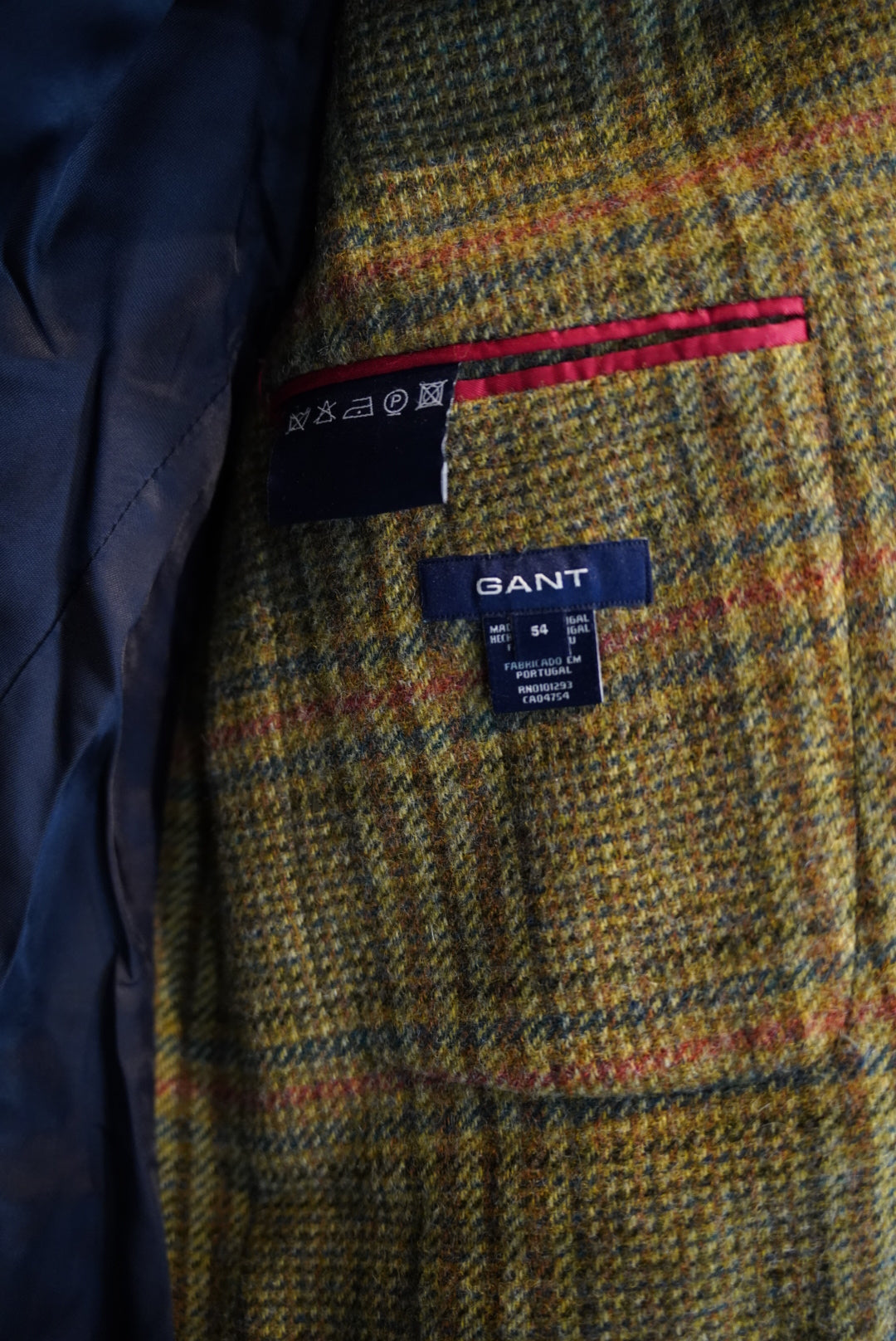 Gant Brown Tweed Checkered Winter 2003 Wool Blazer