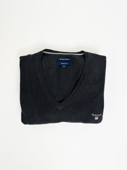 Gant Darkgrey Stretch Cotton Knit V-Neck