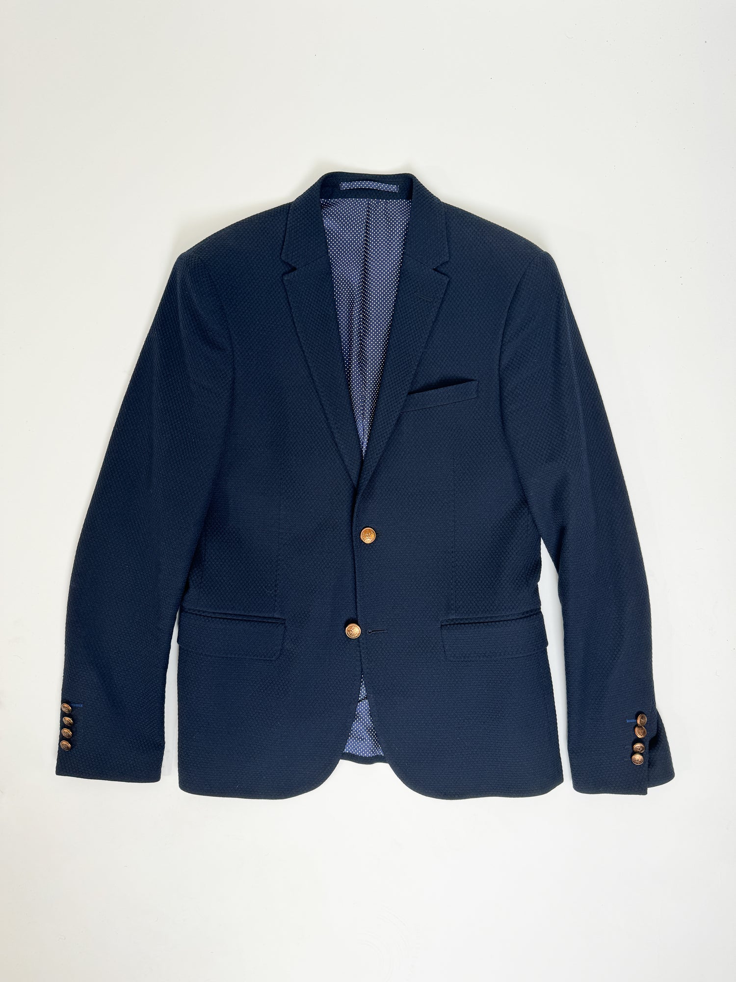 Sand Copenhagen Ringo Soft Navy Gold Buttons Blazer