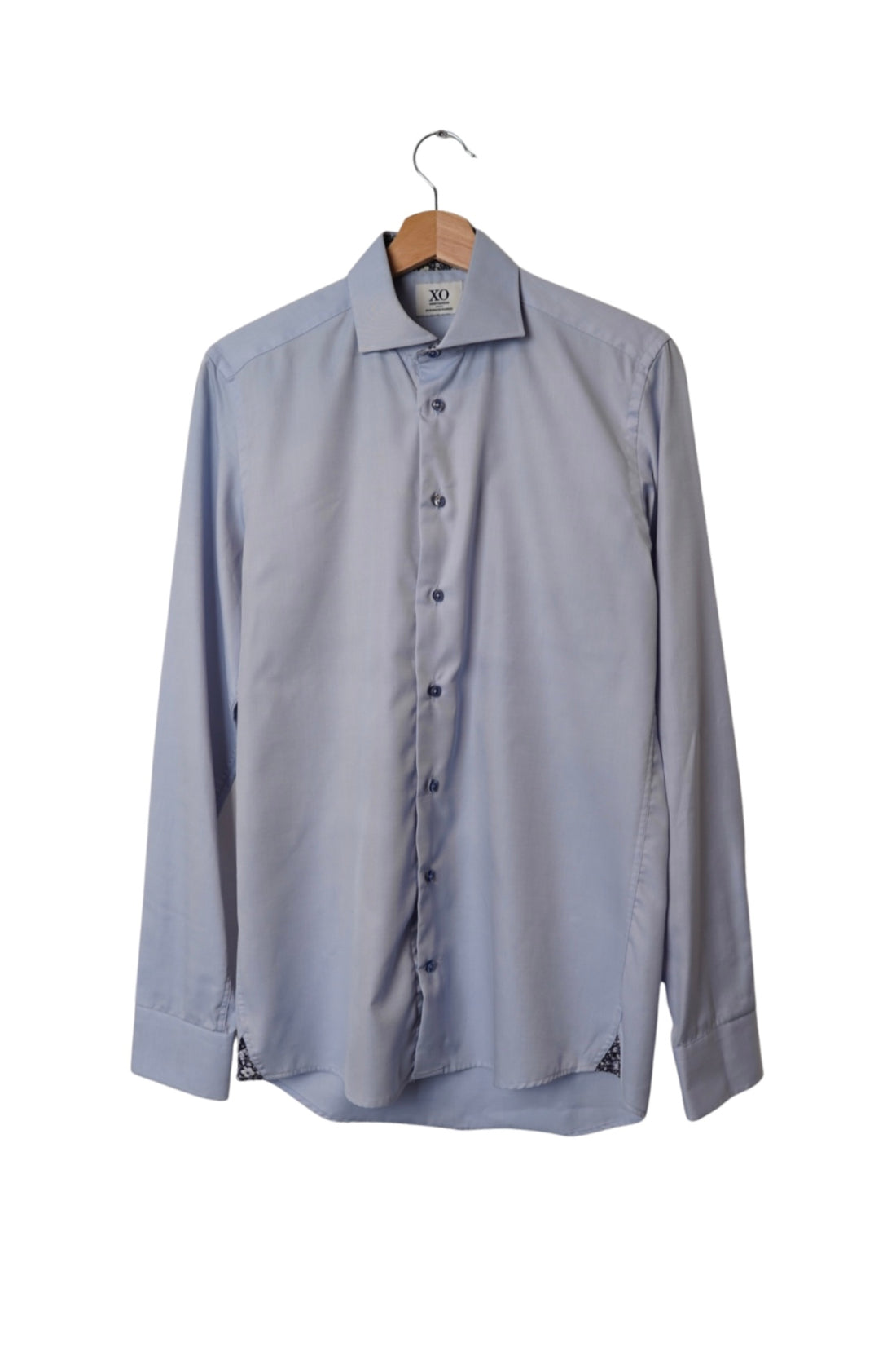Sand Copenhagen XO Lightblue Flower Collar Cotton Shirt