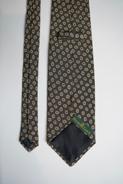 Bryan BL Lynch Brown and Beige Dotted Silk Tie