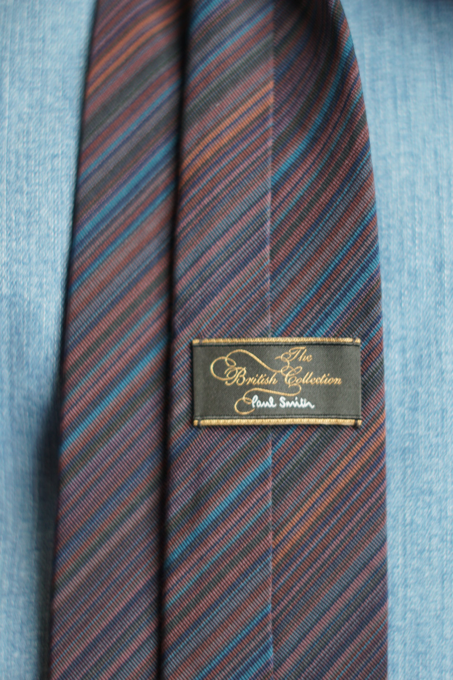 Paul Smith The British Collection Dark Purpled Striped Tie