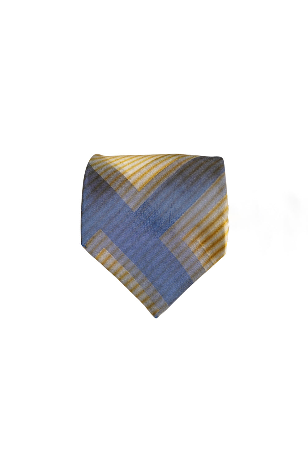 Paul Smith Yellow and Blue Square Print Silk Tie