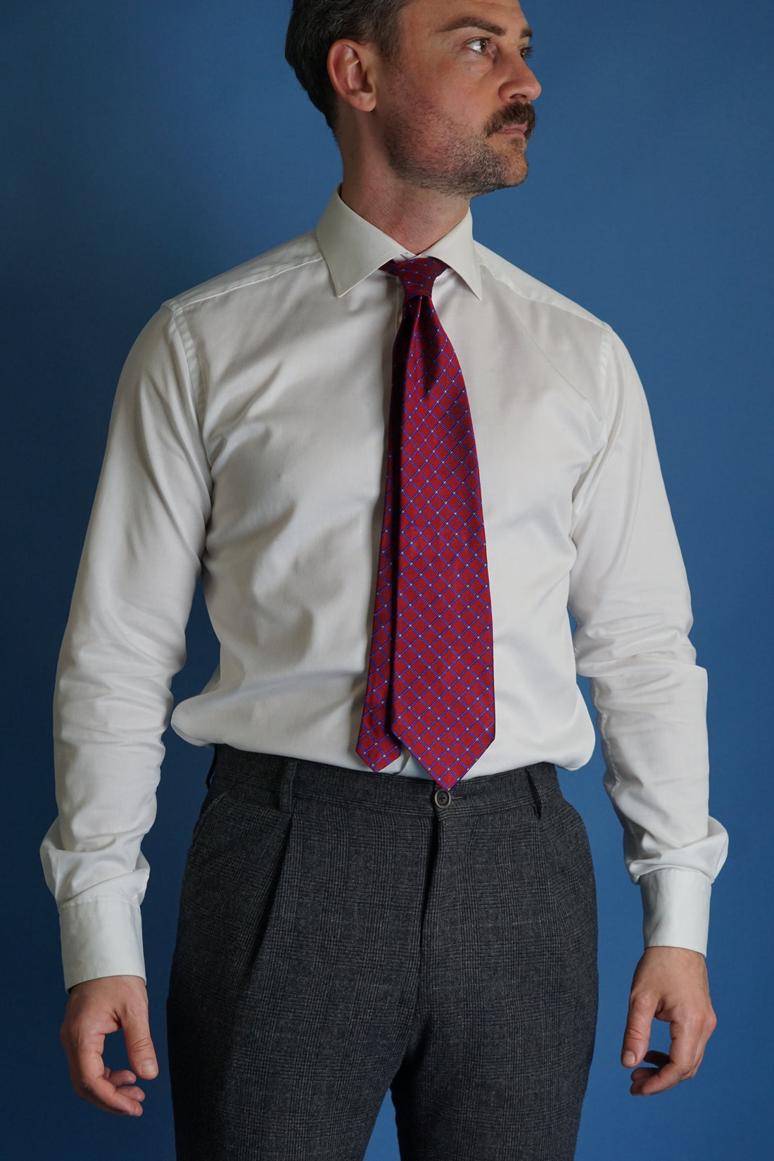 Ralph Lauren Red Hand Finished Silk Tie