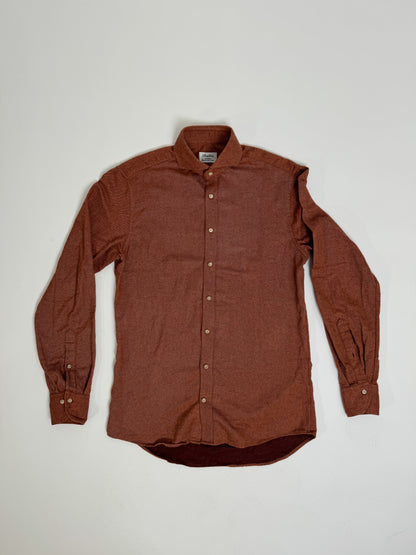 Stenströms Fitted Red/Brown Twofolded Shirt