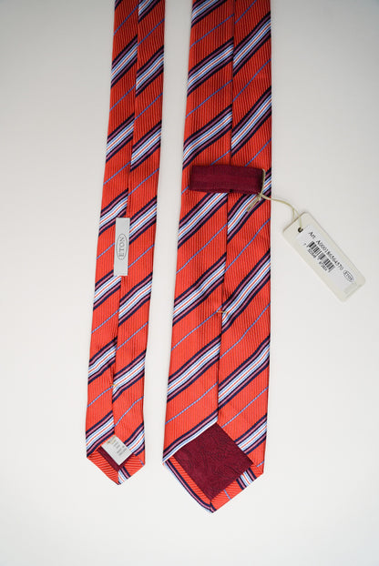Eton Orange Striped Silk Tie