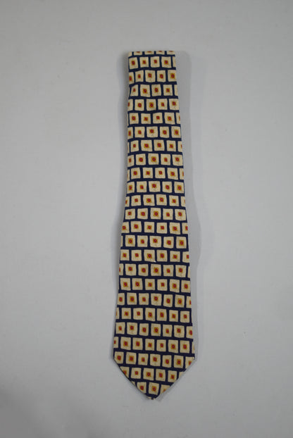 Hugo Boss Square Pattern Silk Tie