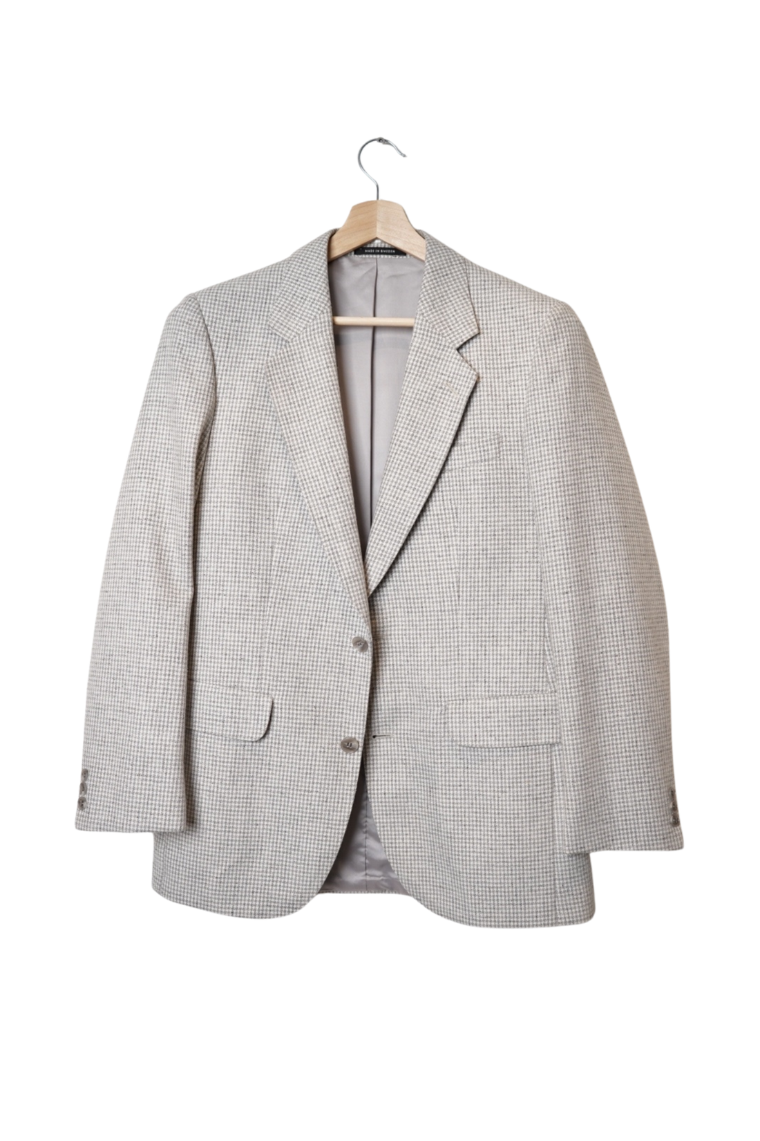 Tiger of Sweden White and Grey Checkered Wool Sports Blazer