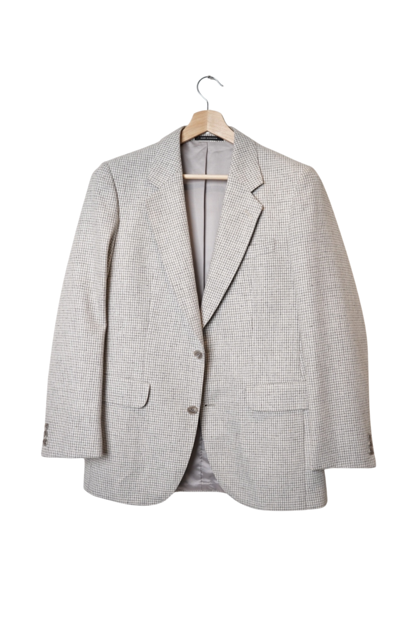 Tiger of Sweden White and Grey Checkered Wool Sports Blazer