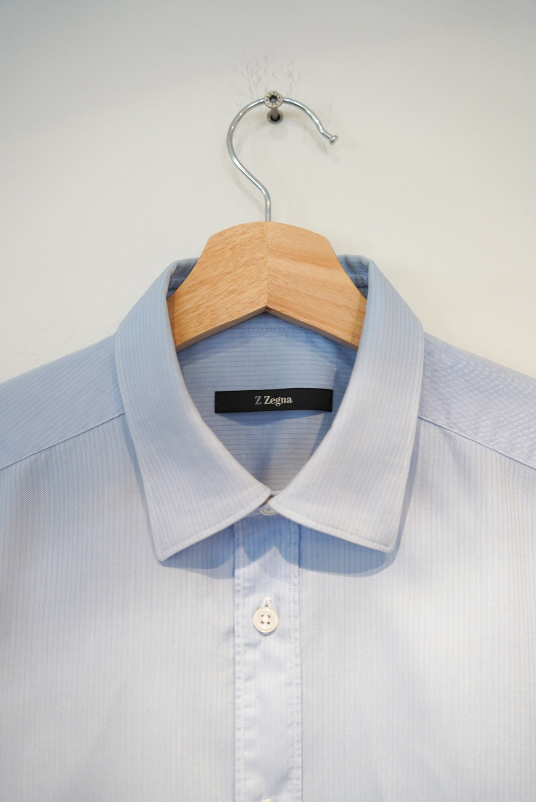 Ermenegildo Zegna Lightblue Striped City Business Cotton Shirt
