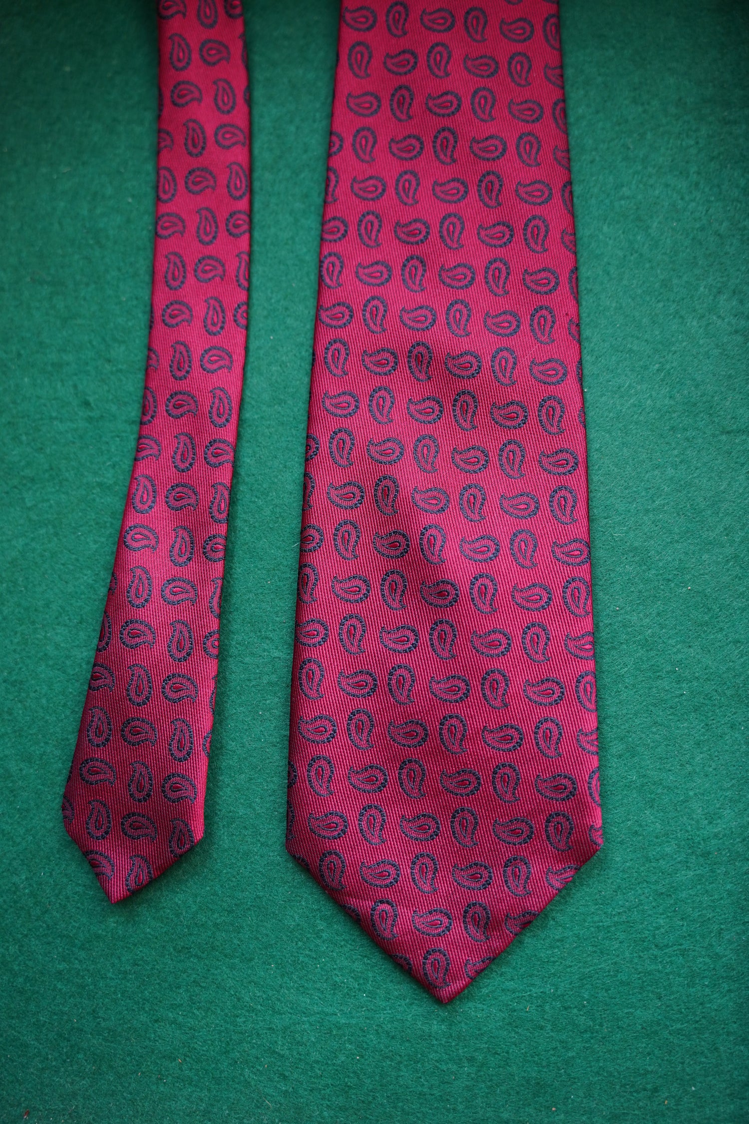 Vintage Red Paisley Tie