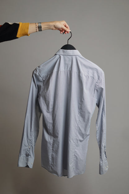 Hugo Boss Slim Fit Blue &amp; White Striped Shirt