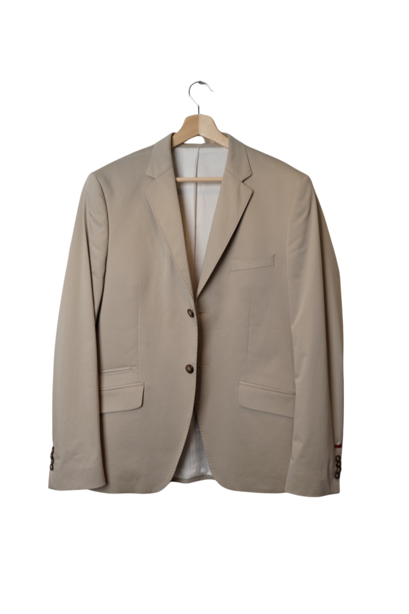 Beigefarbener Baumwollblazer von Bertoni