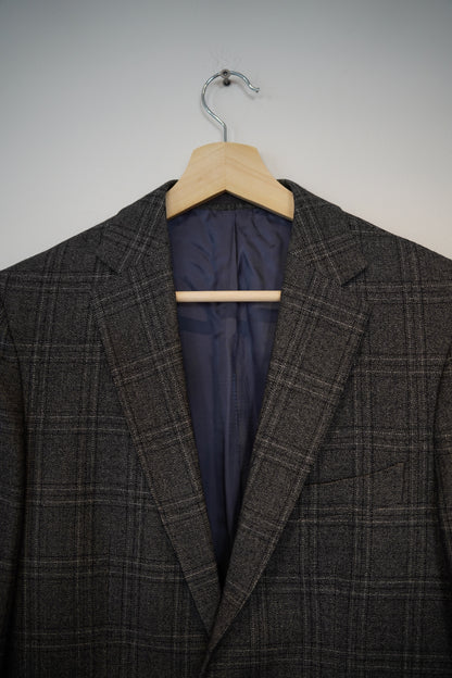 Suitsupply Gray Checkered Havana Patch Pure Wool Blazer
