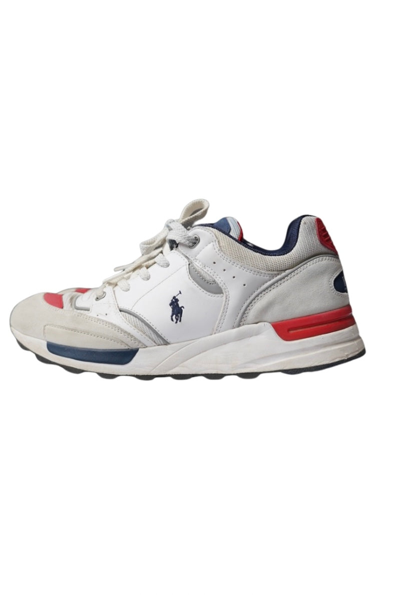 Ralph Lauren White, Red and Navy Trackstr Sneakers