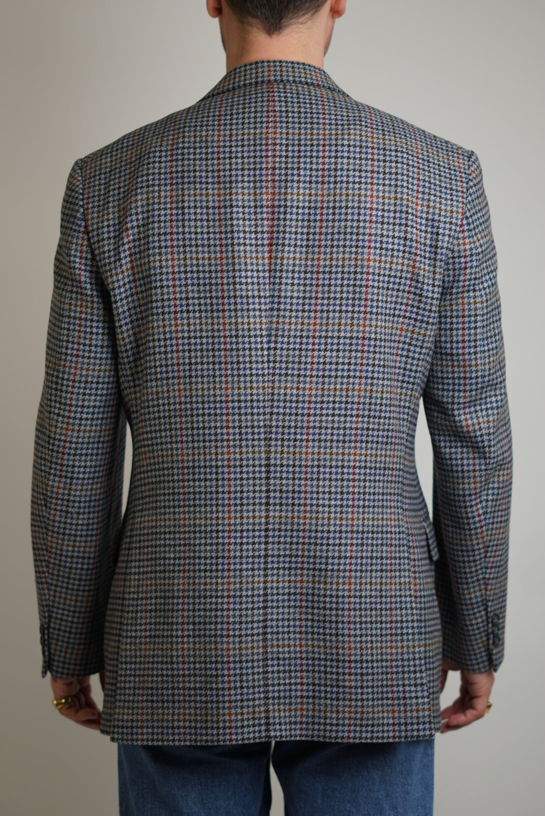 Burberry Houndstooth Wool Blazer