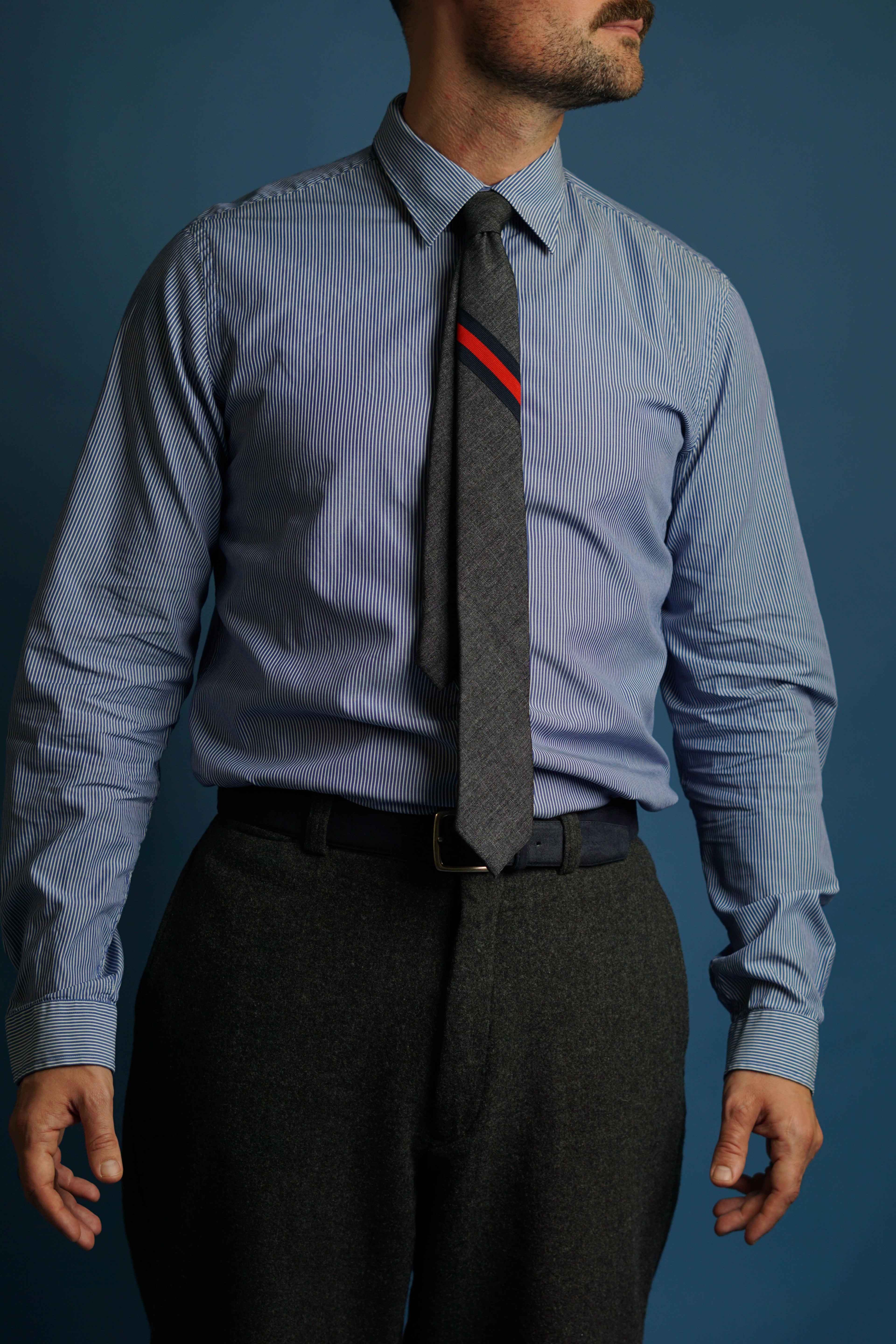 An Ivy Grey Cotton-Blend Tie