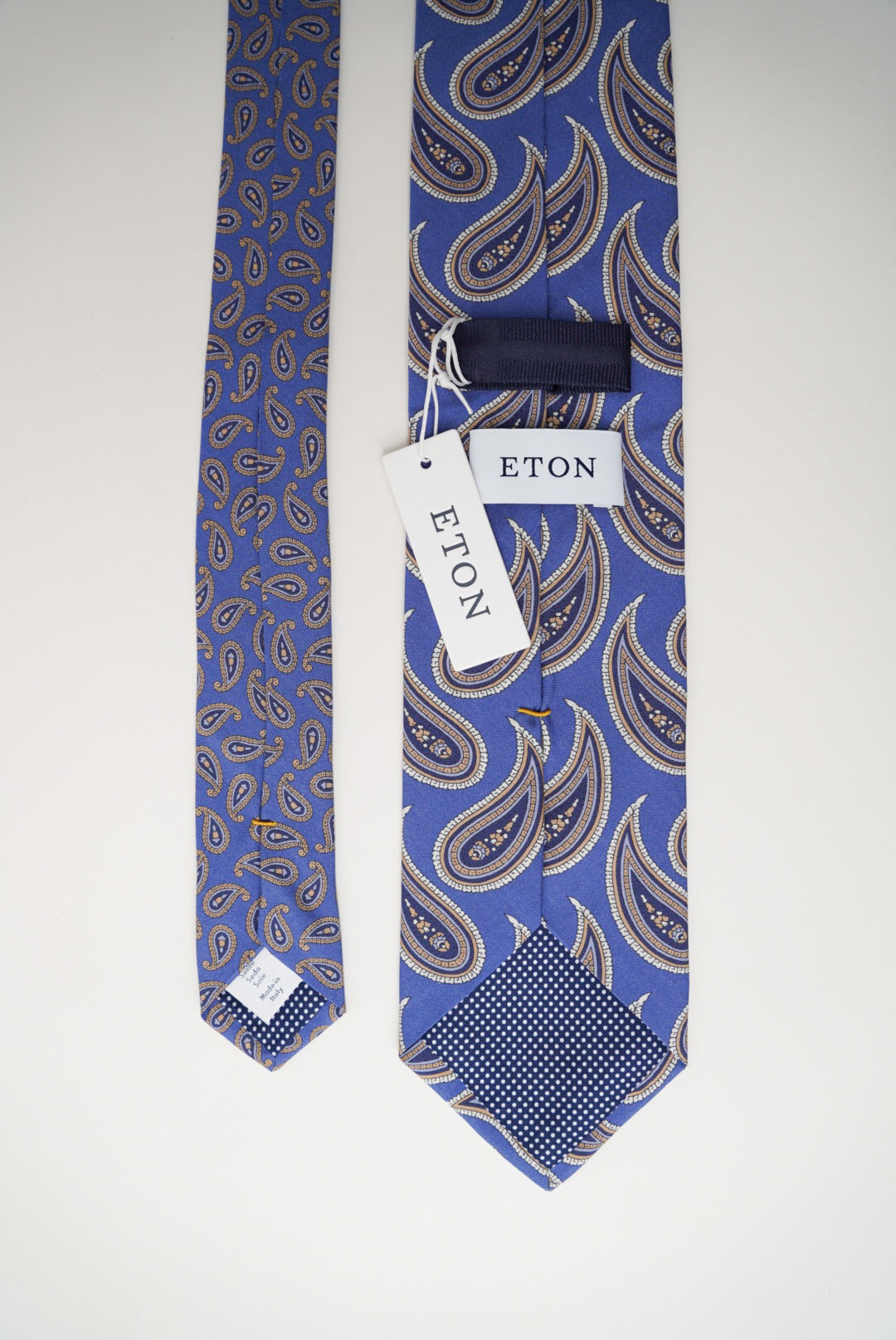 Eton lightblue Paisley Print Silk Tie
