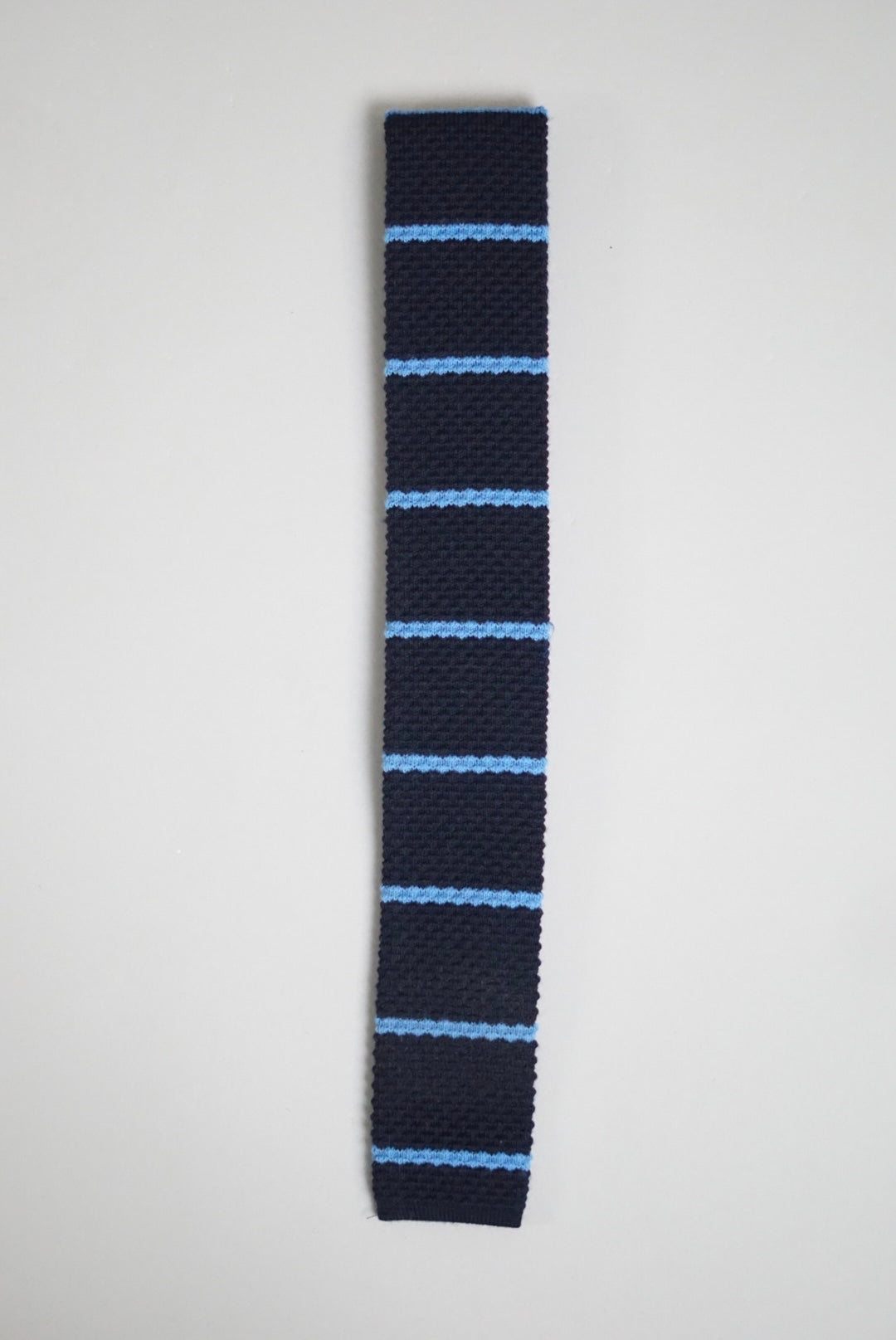 Hemley Darkblue Striped Cotton Knit Tie