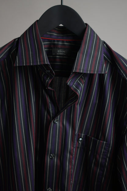 Eton Black Striped Shirt