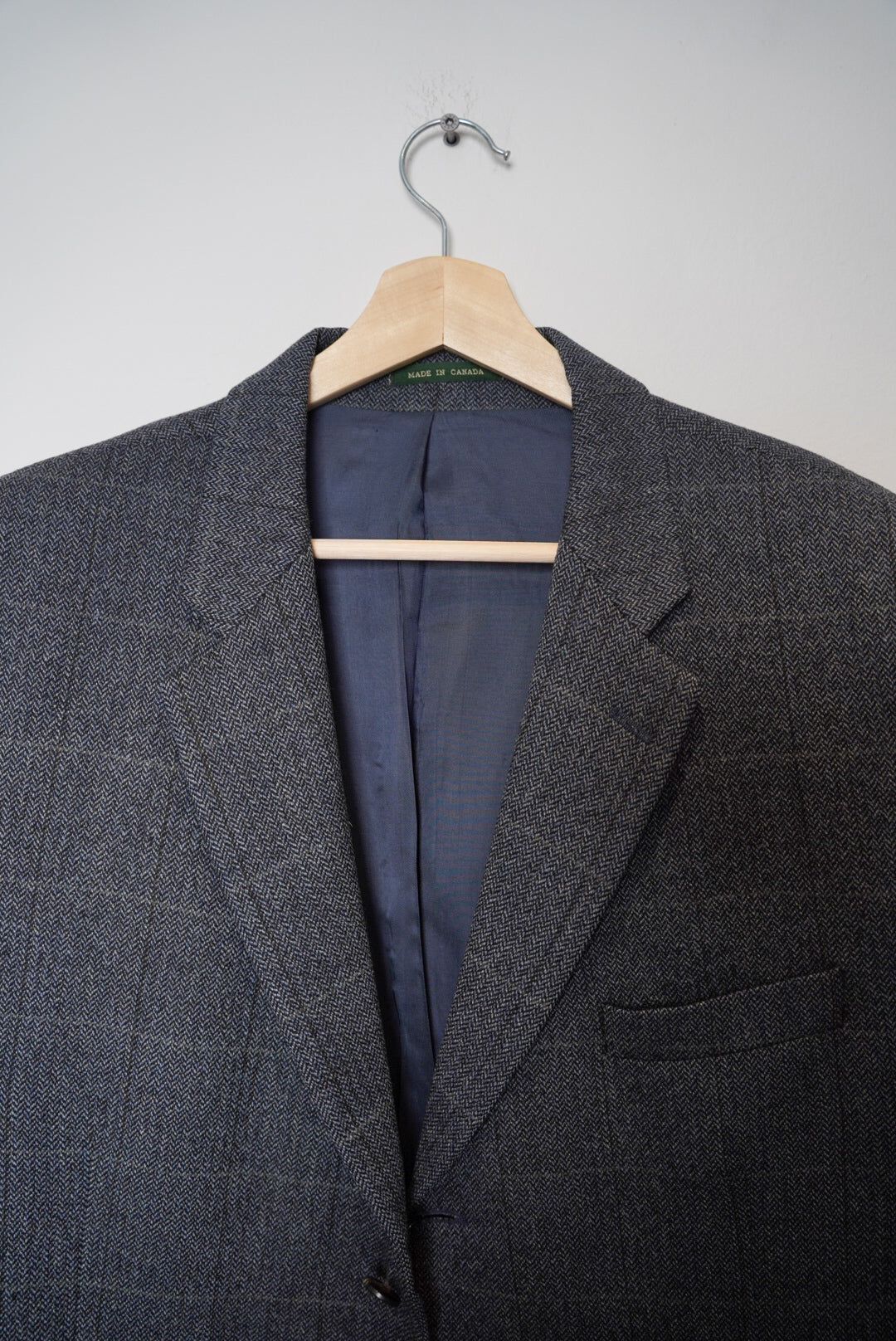 Ralph Lauren Green Label Blue Checkered Wool Blazer